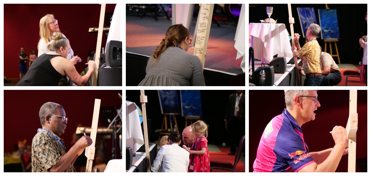 Dozens sign Baptist Union prayer crosses - many Assembly delegates signed two wooden crosses over the Baptist Assembly weekend to symbolise our unity in Christ and for our mission
