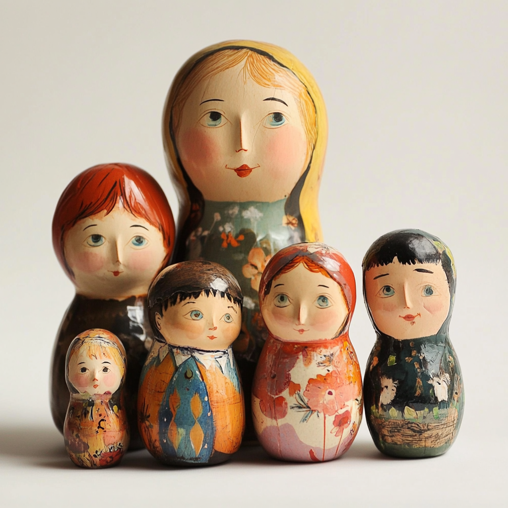 mlowe74 Russian dolls with fac