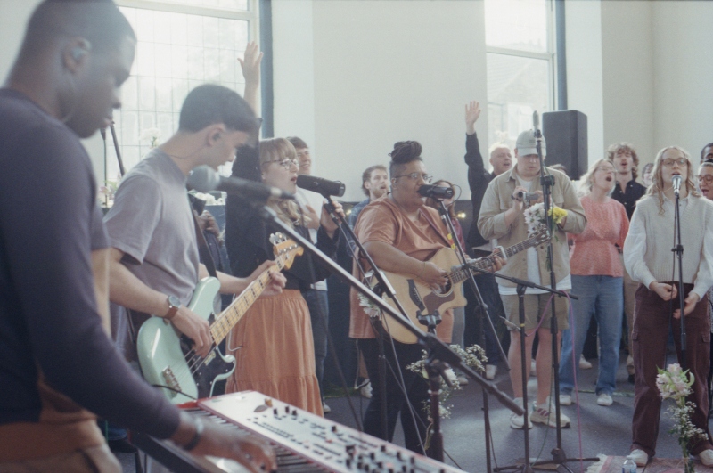 The Well Collective during a worship session