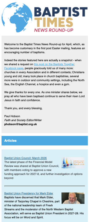 BT Round-up April 2026