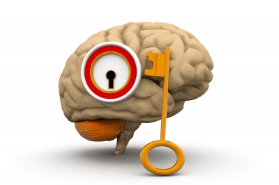 Human Brain With Key