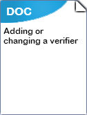Adding or changing a verifierD